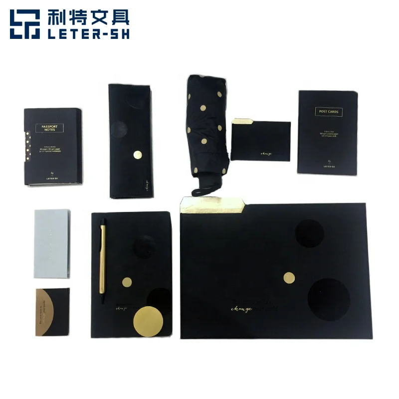 
Wholesale New Arrivals Office Supplies Foil Stamped Custom Black Pencil Cases School Stationery 