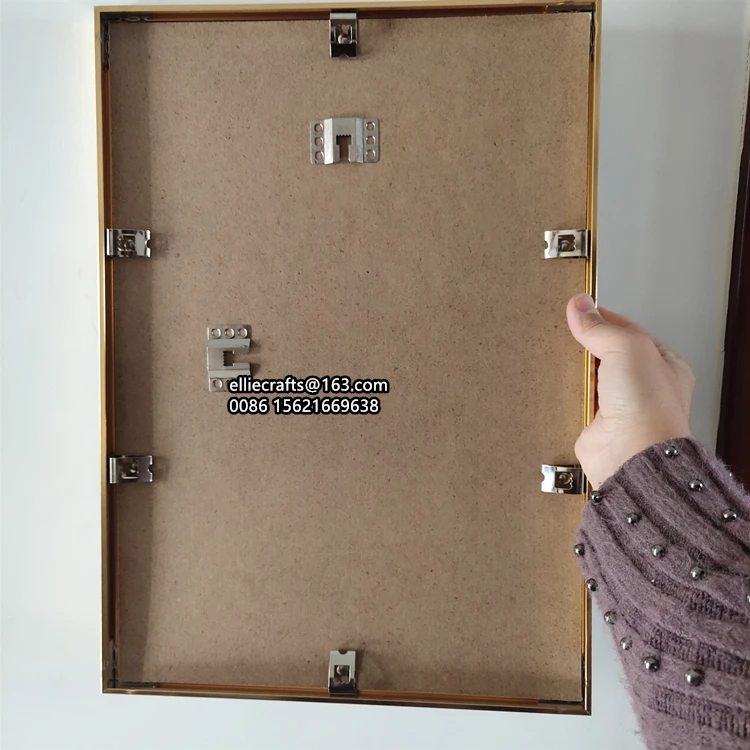 40x50 40x60 50x70 60x80 70x100cm Large Size Rose Gold Metal Aluminum photo picture frame poster frame with passeparout