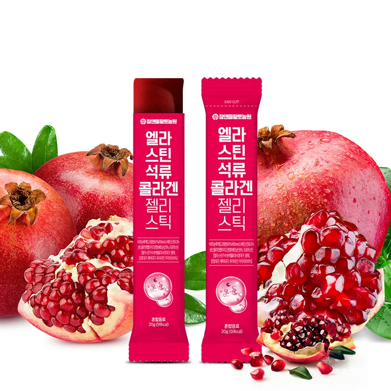 
Premium Elastin Low Molecular Fish Collagen Pomegranate 93.2% Stick Jelly Korean 