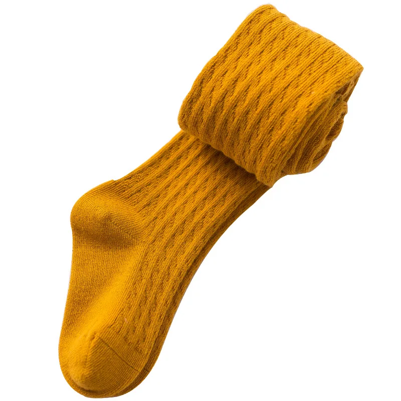 Bonypony Pretty 3-8Years Spring Autumn Cute Girls Cable Knit Tights Combed Cotton Rib Pantyhose for Kids