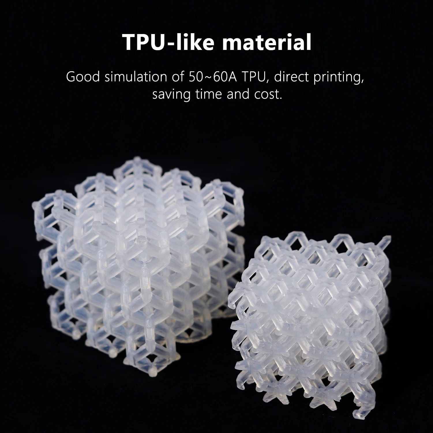 ТПУ как эластичная 3D Смола 60 А мягкий материал с высоким удлинением для обуви подошвы прямой печати.
