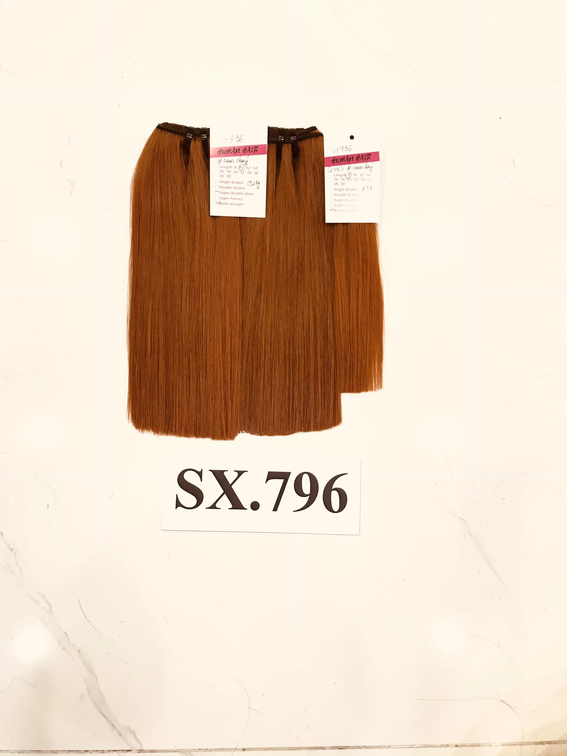 Оптовая продажа прямые волосы в пучках с оранжевыми косточками 100% необработанные человеческие для плетения