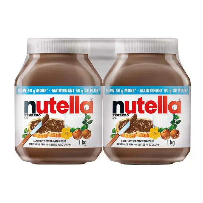 Nutella spreadable with Ferrero cocoa, 750 g, 6-pack (6 x 750 g)