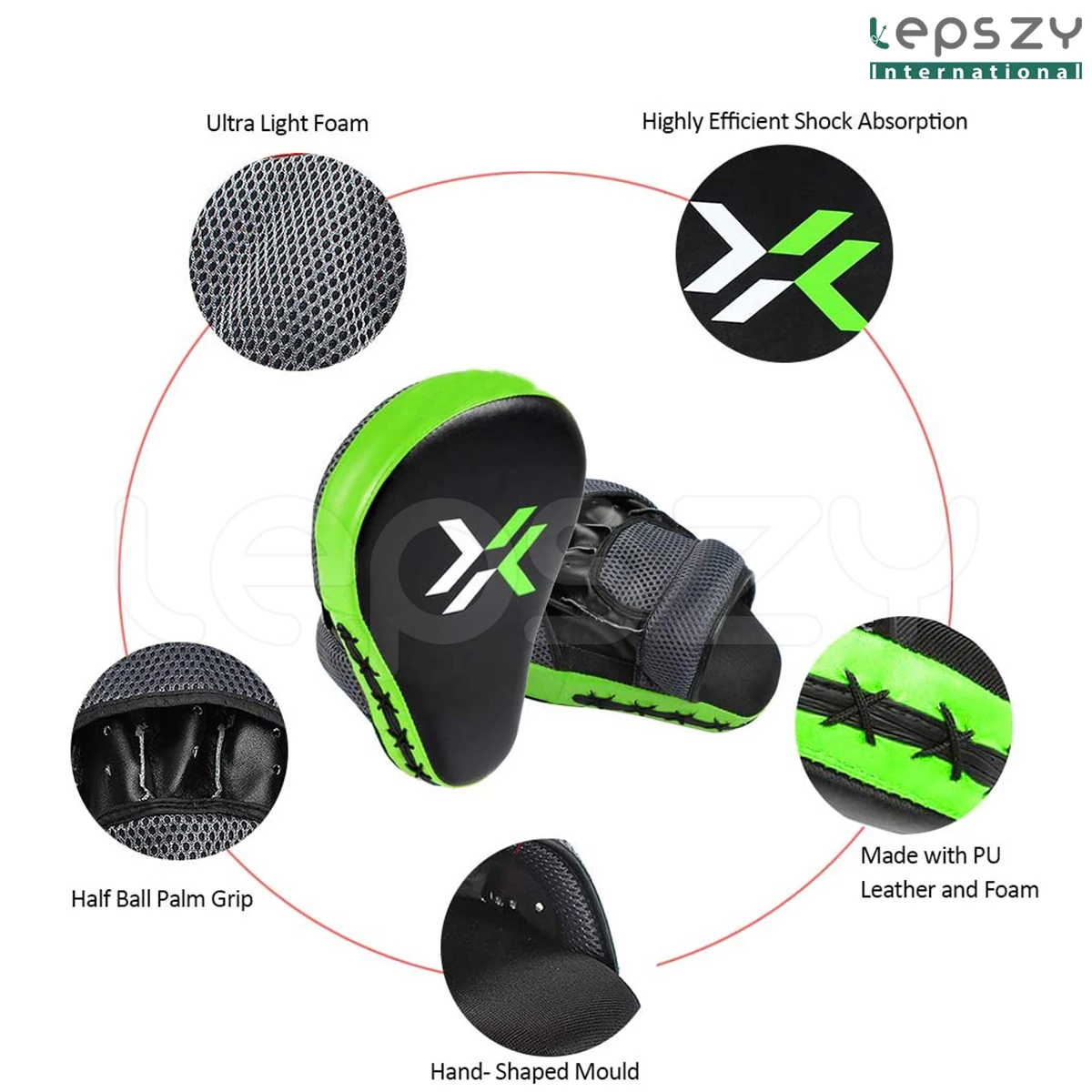 Boxing MMA Punching Mitts Boxing Pads Hook & Jab Pads MMA Target Focus Punching Mitts Thai Strike Kick Shield