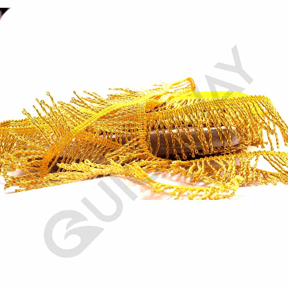 Wholesale Gold Color fringes Custom Cotton Fringes Best Sale Quality Sale Bulk Manufacture By QUICK WAY INDUSTRIES