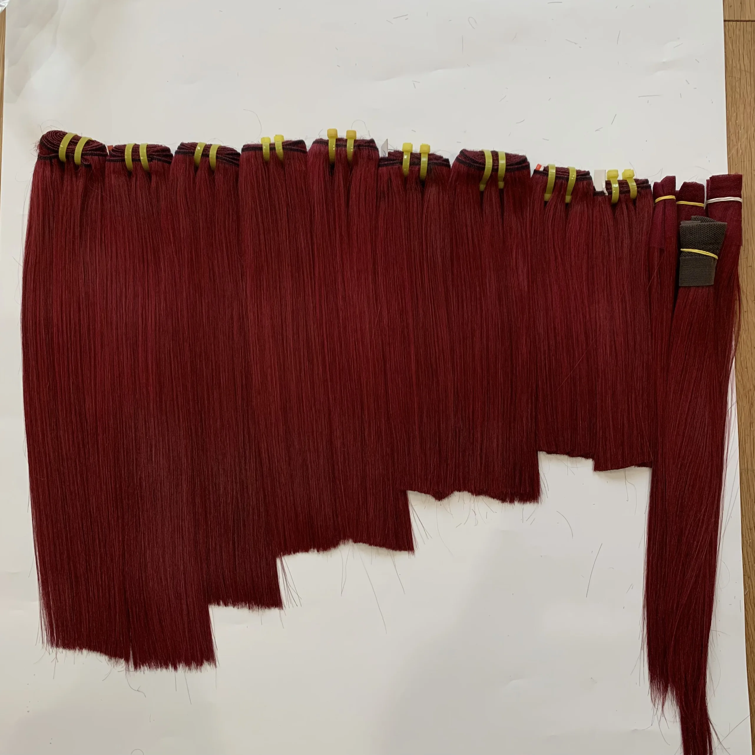 Лучший продавец супер двойные прямые волосы оранжевого цвета 14 дюймов лучшее качество 100% натуральные от производителя волос