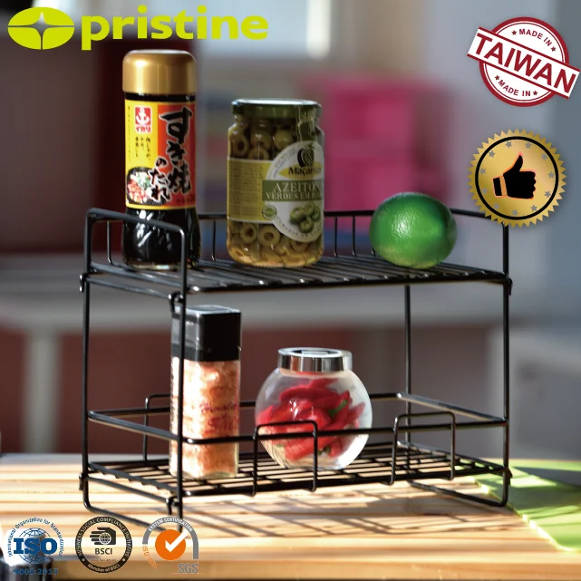 Best OEM Shelf Functional Holder Rack Spice Racks Holder Stand Storage Kitchen Metal Wholesale Taiwan Manufacturer Home 300 Pcs