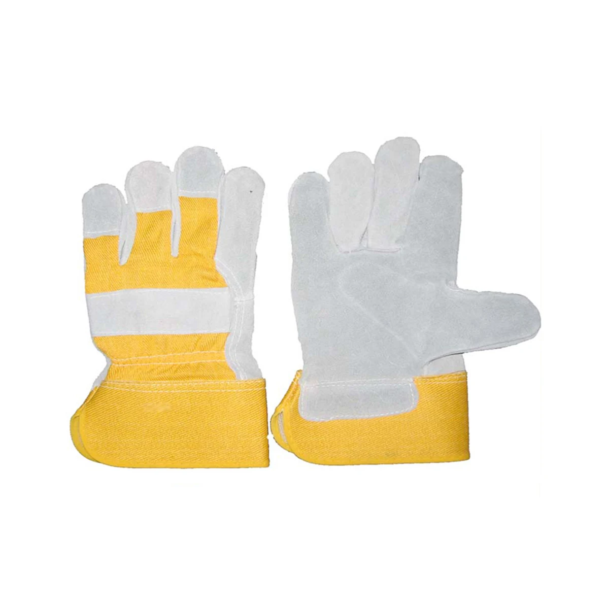 OEM Competitive Price Full Palm Safety Cow Leather Working Gloves Industrial Gardening Work Safety Gloves
