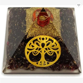 Premium Quality Best Grade Red Garnet Stone Orgone Pyramid Tree of Life Orgonite Pyramid at Wholesale Price