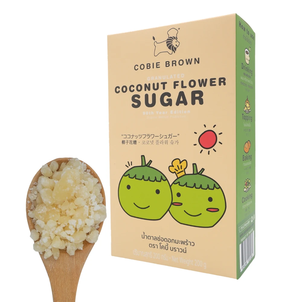 Экспортное качество, гранулированный сахар из кокоса, 200 г. Здоровый без холестерина сахара