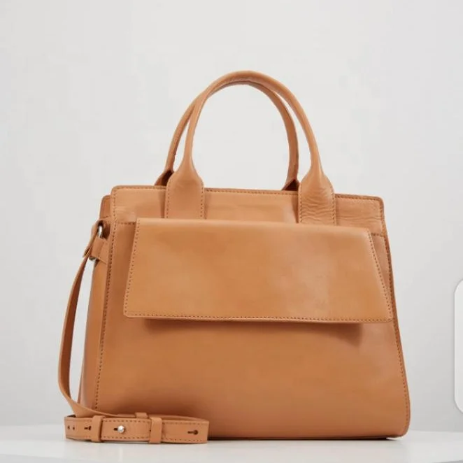 2019 style wholesale  guanine cow hide leather shoulder bag ladies leather hand bag