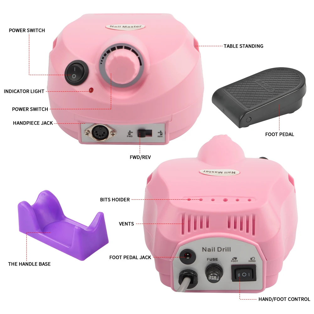 Electric professional nail drill e file machine for jewelry polishing naildrill