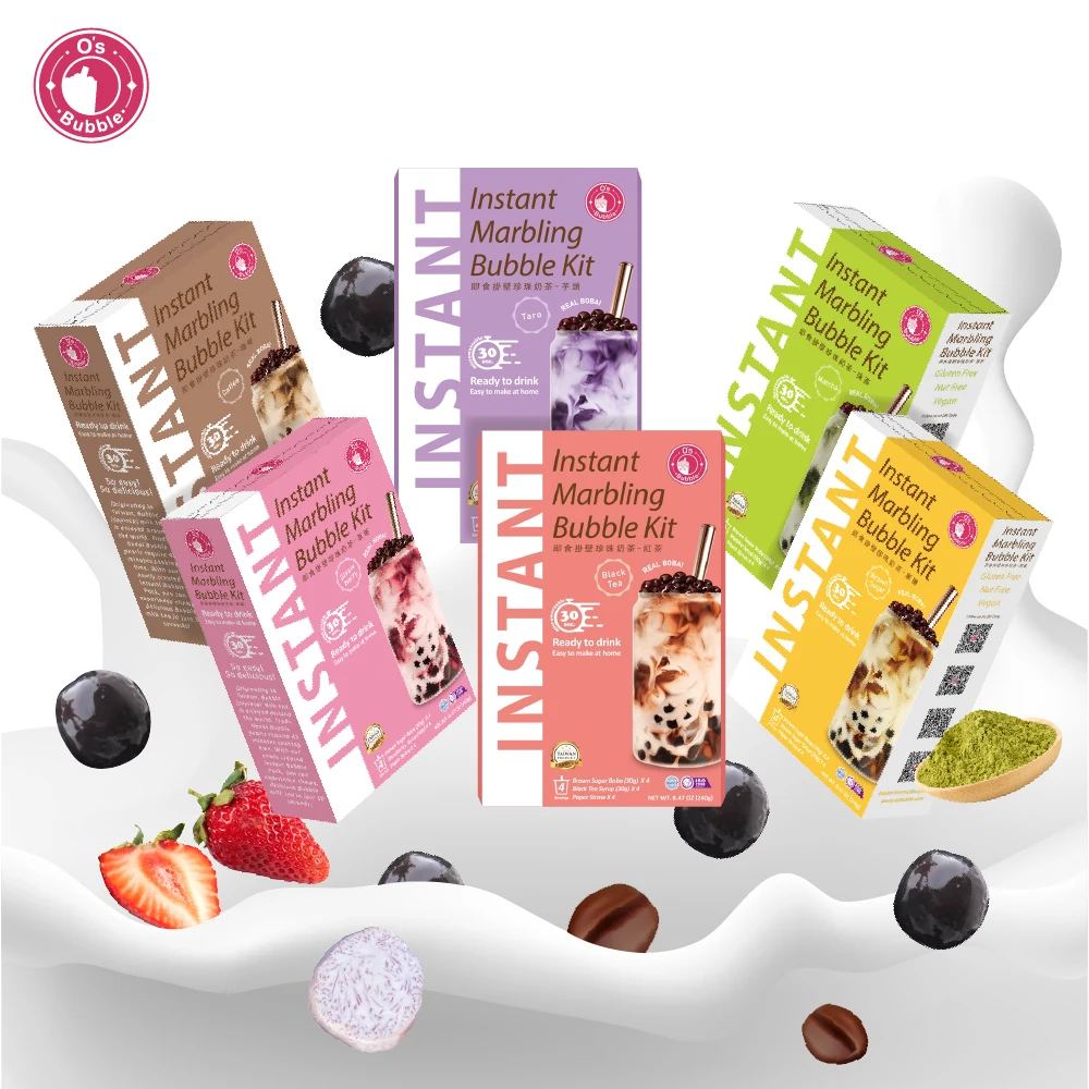 Gluten-free Instant Marble Boba Tea With Brown Sugar Syrup