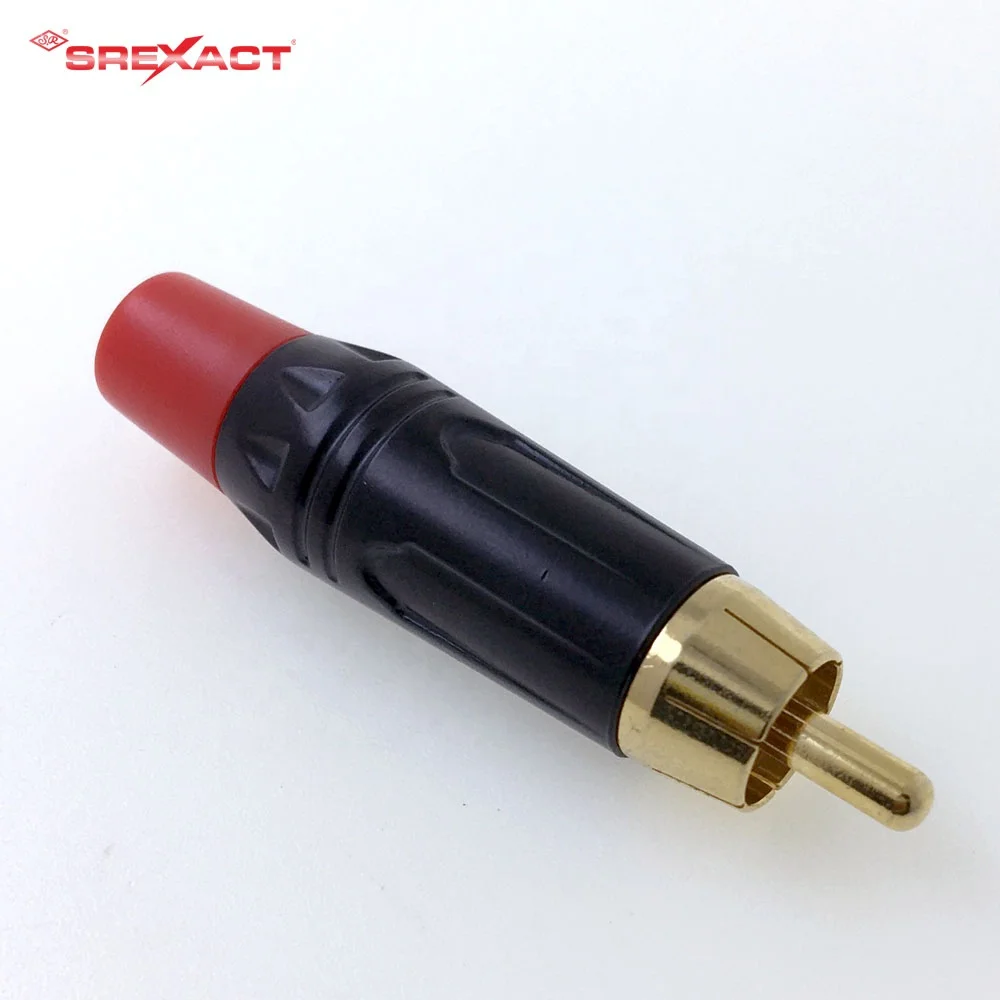 Professional audio male rca gold plated connector