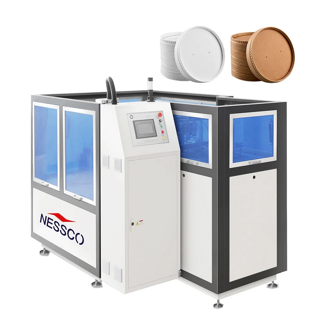 
Новейшая автоматическая машина для производства бумажных крышек (60 шт./мин) 