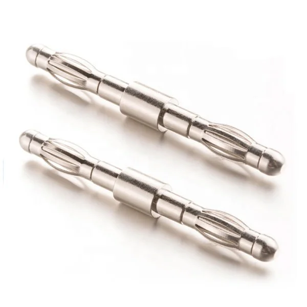 Custom bullet connector 4mm banana plug 4mm socket M4 thread nickle plating