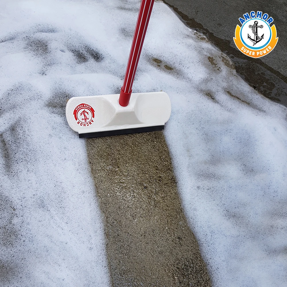 
Anchor Super Big Brass Wire Broom With Steel Handle and Squeegee For Heavy Duty Outdoor Cleaning 