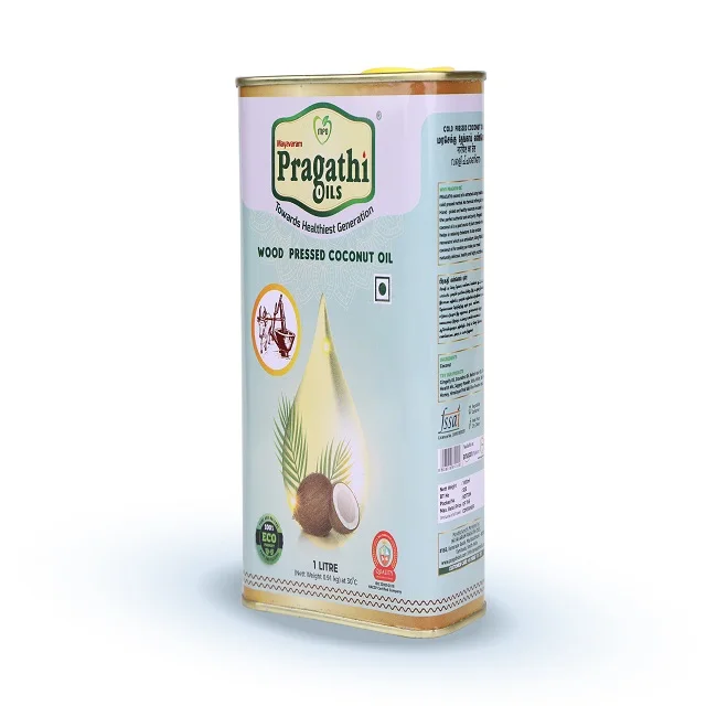 1l Coconut Oil Tin Canned Square Tin Can Safely Exported for Healthy Cooking Oil In Bulk With Multi Uses