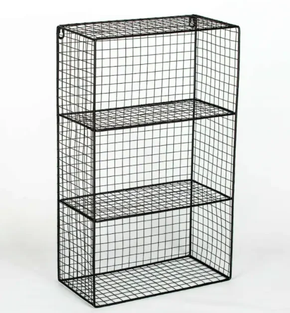 Современный скандинавский вертикальная черная настенная полка 2 3 4 яруса железа вязаный ящики для гостиной домашний декор по оптовым ценам Индии