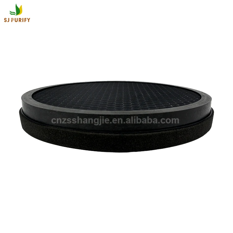 Customized high performance air purifier round activated carbon hepa filter
