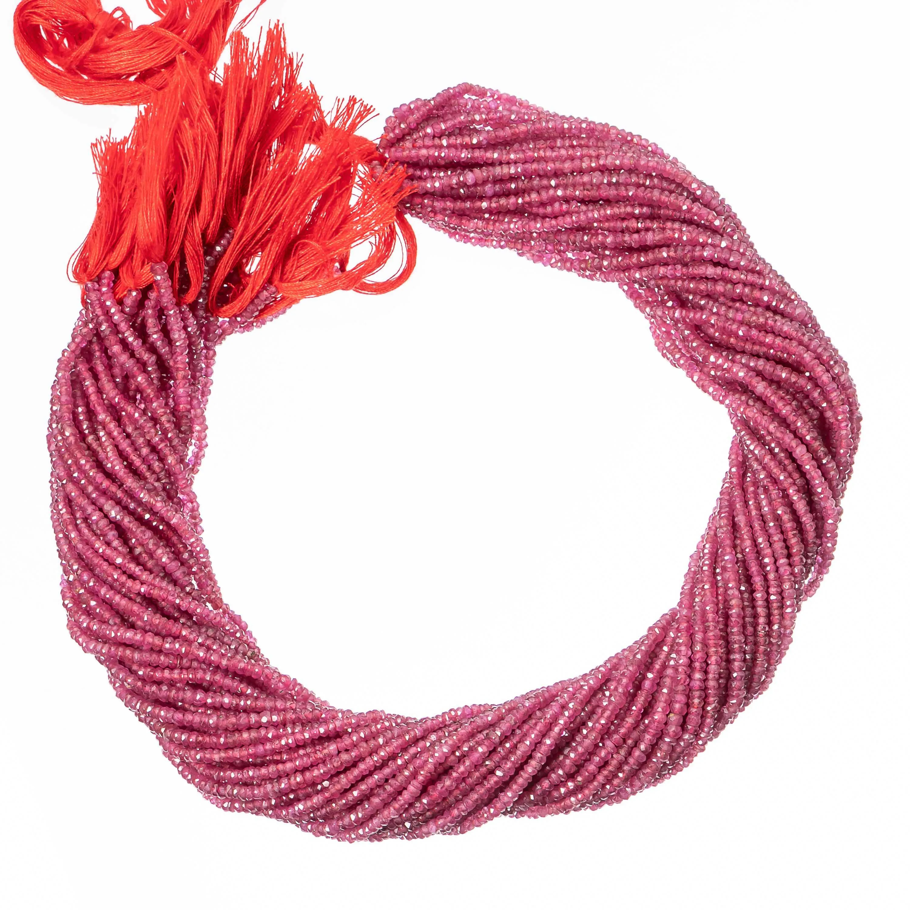 Лучшая цена бусины из драгоценных камней круглой формы с натуральным Рубином оптовая продажа бусин для изготовления ювелирных изделий