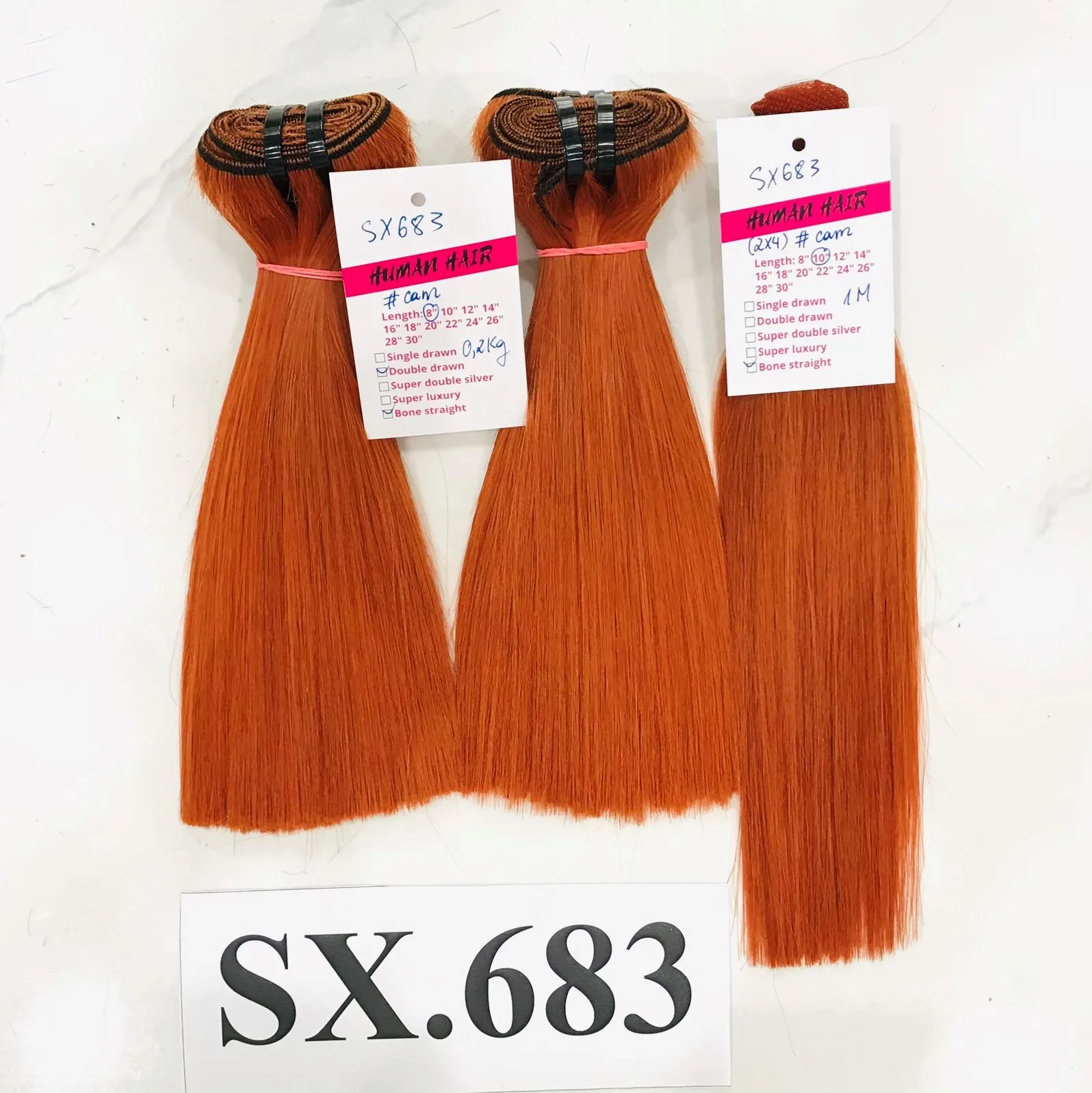 Подарки Unihair! Волосы оранжевого цвета с прямой текстурой 100% натуральные человеческие волосы вьетнамский поставщик лучшее качество