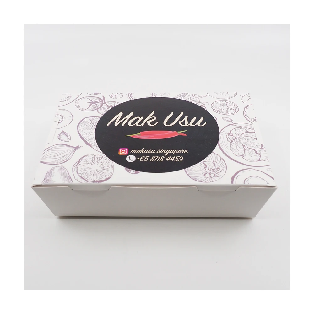 
 Контейнер для еды из крафтовой бумаги с логотипом на заказ  