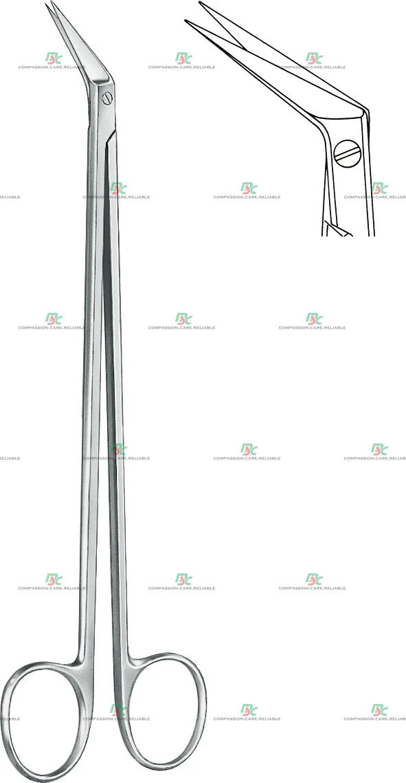  Горшки Смит Угловые сосудистые ножницы 19 см хирургические медицинское оборудование