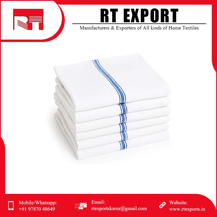 Bulk Supply Latest Design Kitchen Tea and Dish Towel Pure 100% Cotton Towel with Custom Logo