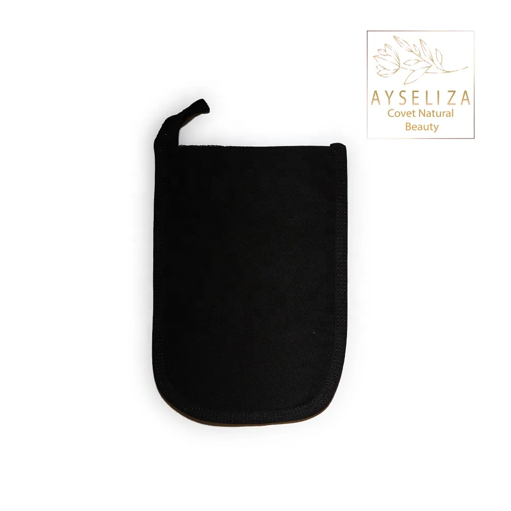 Black Exfoliating Mitt Hammam Exfoliating Bathing Gloves 100% Viscose Quality Body Exfoliation Sponge Scrub Exfoliantes Brush