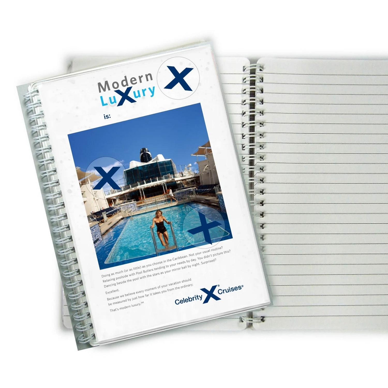 Promotional PVC 3D Liquid floater cover travel notebook