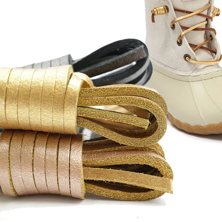 Бесплатный образец, кожаные шнурки квадратной формы для мужской и женской обуви