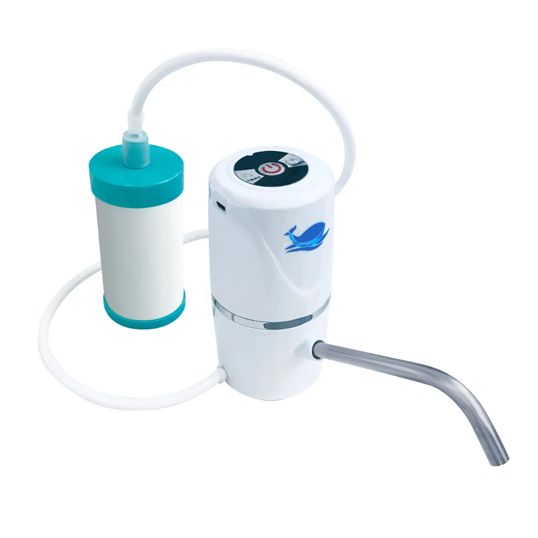 Hiking water filter with electric water pump portable water filter