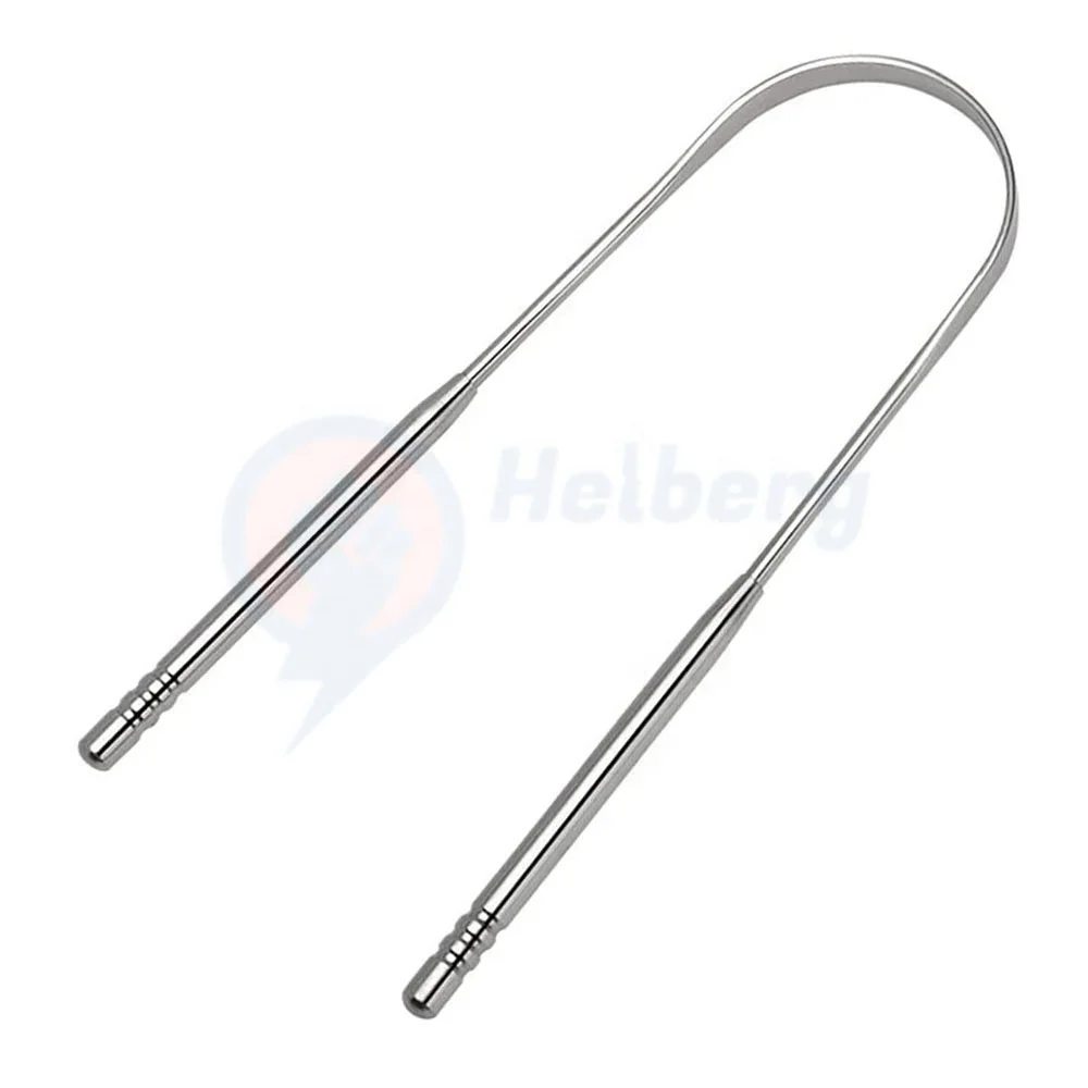 Best Quality Stainless Steel Tongue Cleaner Surgical Grade Reusable Tongue Scraper Oral Care Tool