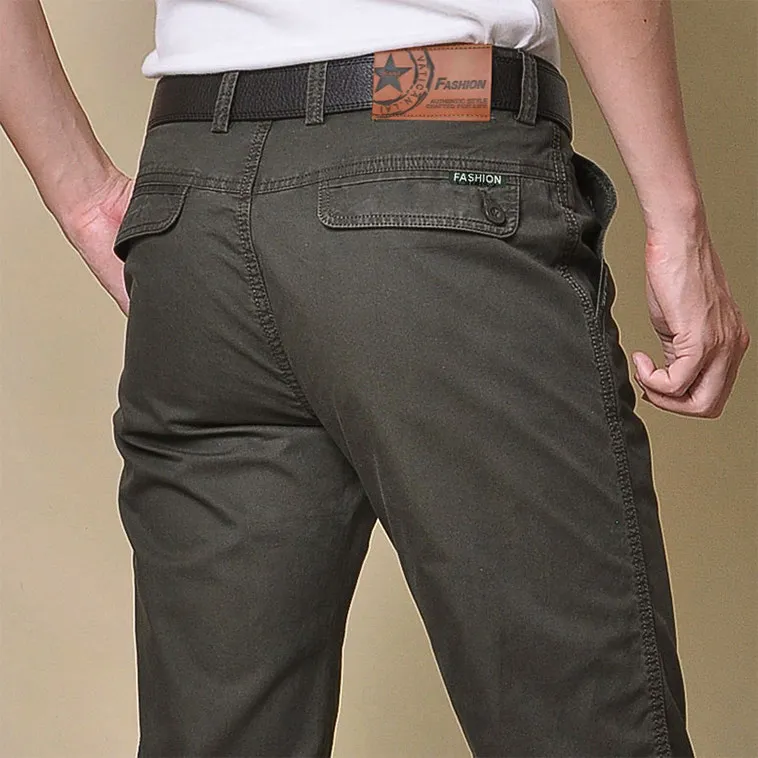 Cheap casual plain blank custom embroidery logo twill cotton pockets men khaki chino pants