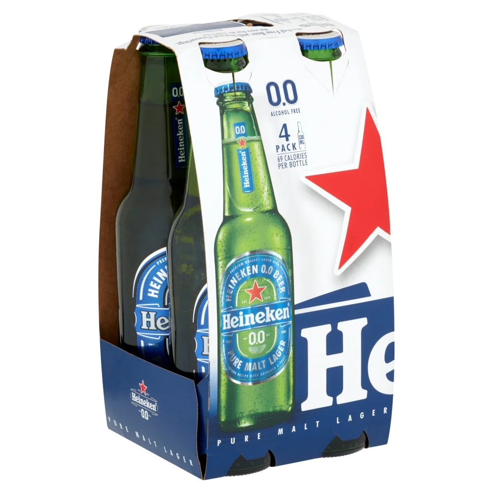 Heineken 0.0% Alcohol Free Beer 11.2 oz Bottles