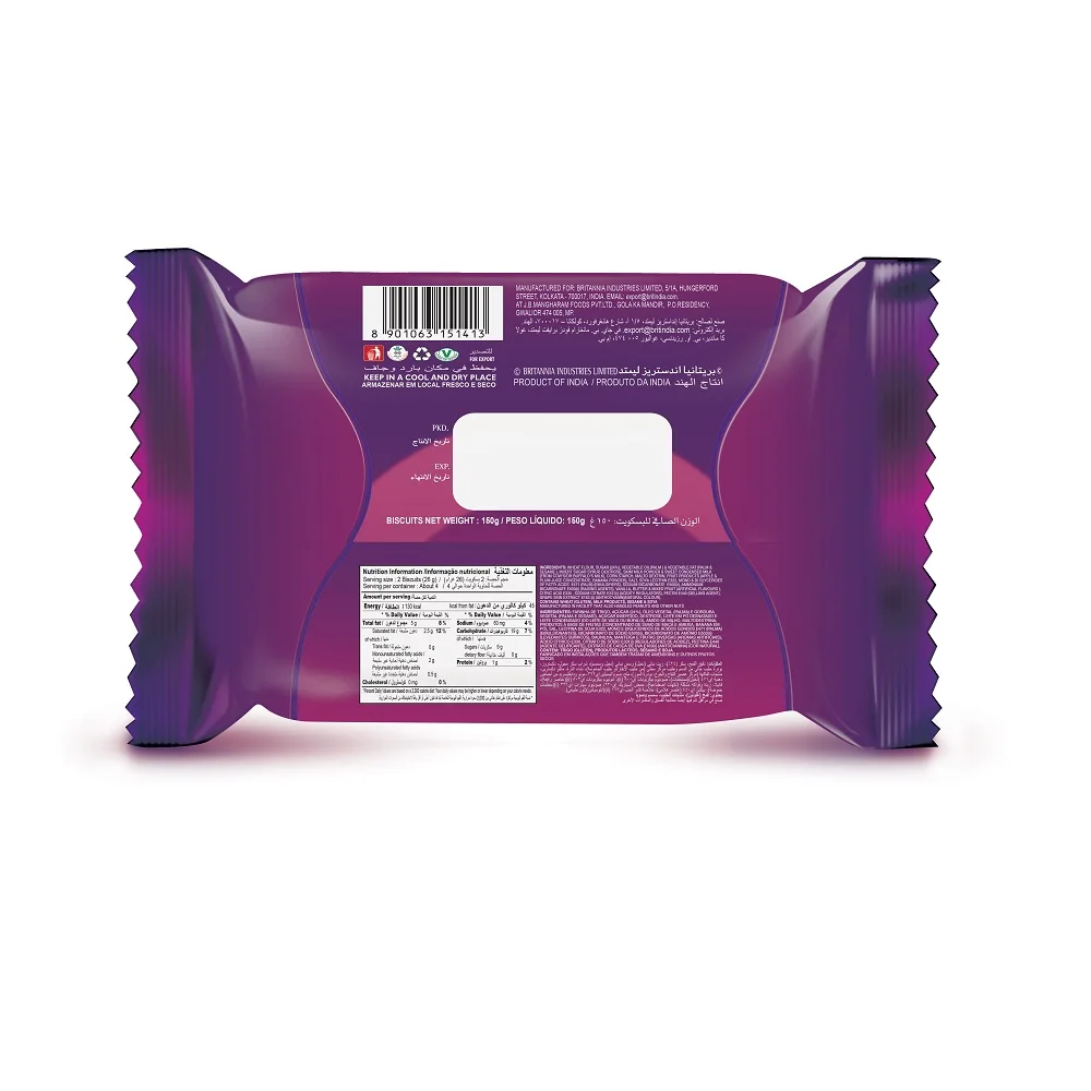 High Quality Britannia Treat Jim Jam Cream 150g Cookies Biscuit