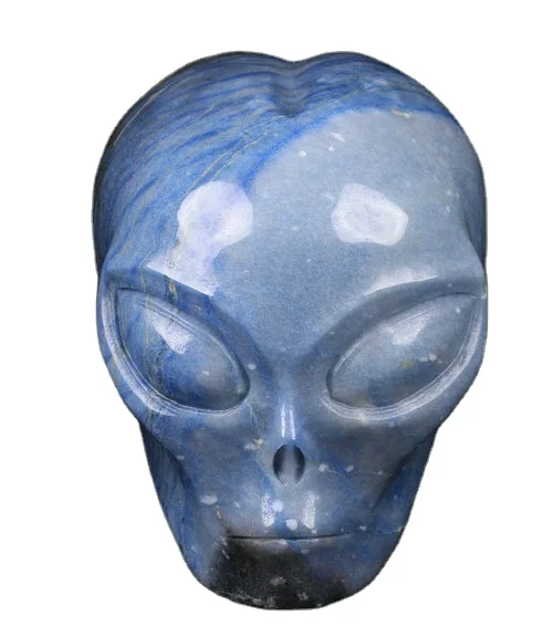 Mr Skull Crystal Skulls Wholesale  4 inches Blue Aventrine Female Alien Skulls   Carved Crystal Healing Crystals