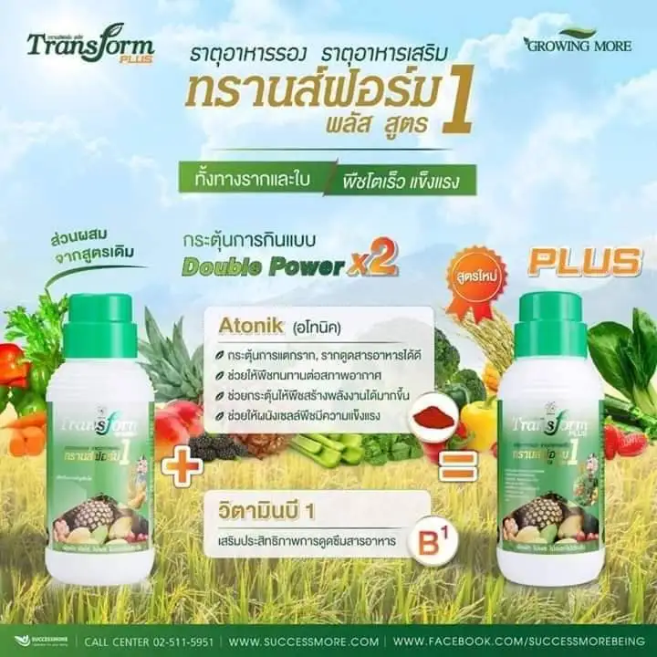 Manufacturers TRANSFORM PLUS 1 Liquid Fertilizer Plant Supplement Agrochemicals Bottle Best Quality Thailand for Export