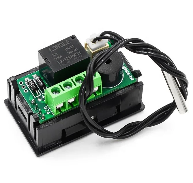 W1209WK  Microcomputer digital thermostat electronic W1209WK 12V red and blue adjustable Fahrenheit Celsius conversion