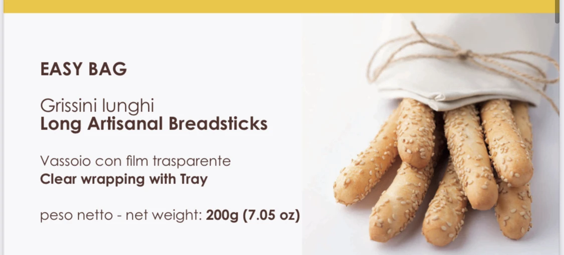 HIGH QUALITY EASY BAG TRAY SESAME BREADSTICKS