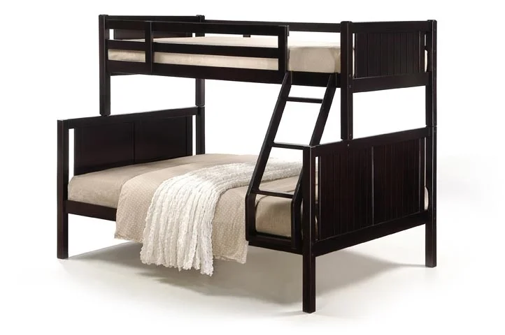 Solid wooden bunk bed double decker single bed furniture Malaysia wooden bed