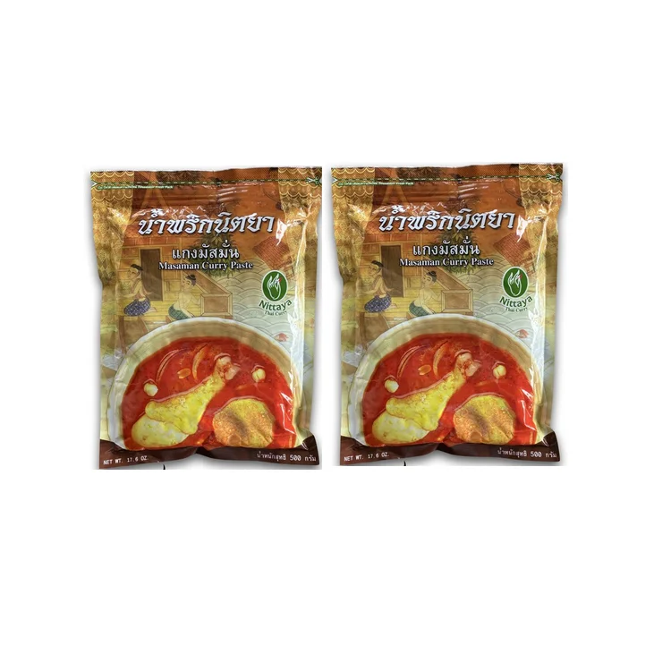 Food Ingredient Seasonings Condiments Sauce Bag Spicy Chili Nittaya Masaman Curry Paste From Thailand