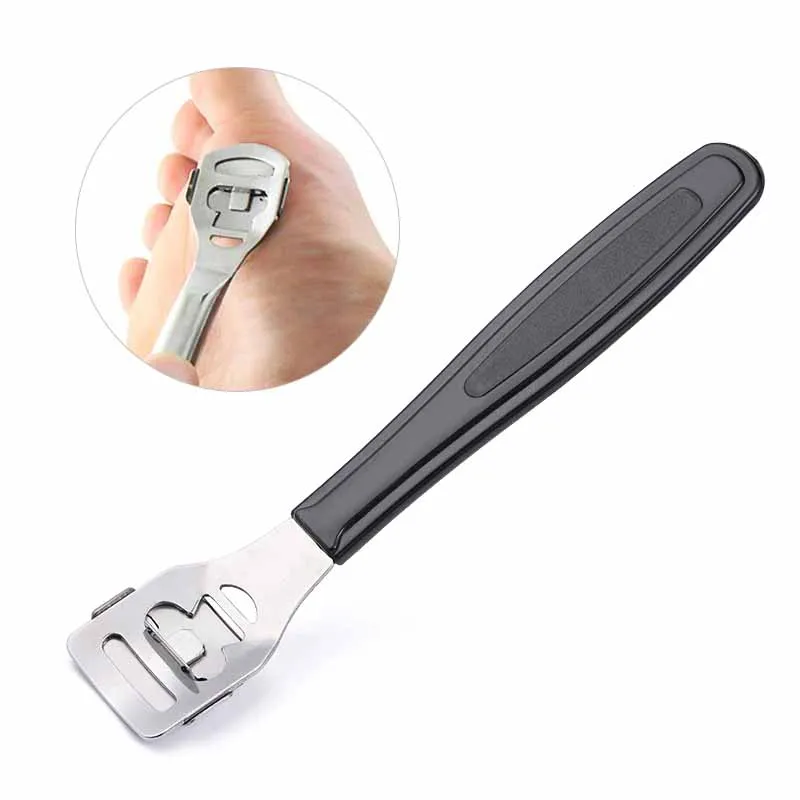 Профессиональный уход за ногами педикюр мозоли бритва резак жесткая кожа Кукуруза удаления черная пластиковая ручка