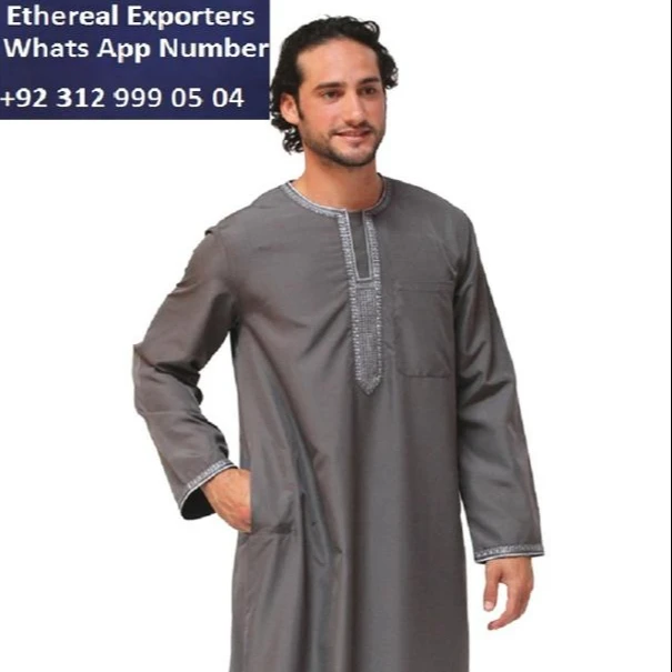 ethereal exporters pakistan custom men jubbah thobe daffah abaya embroidery