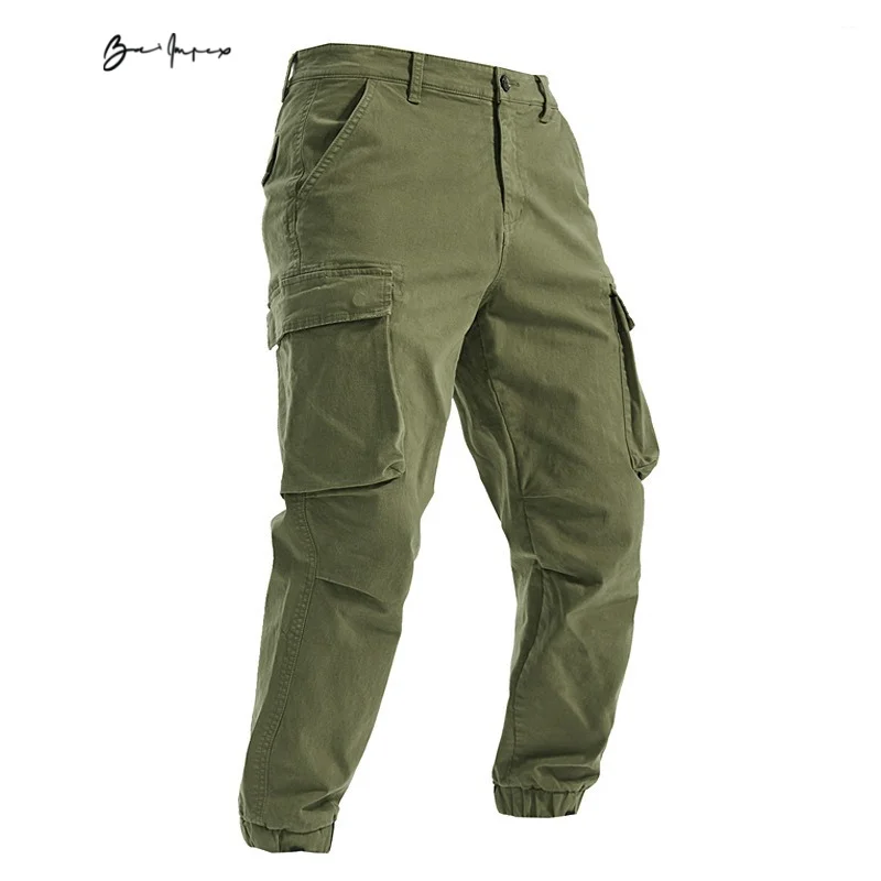wholesale custom made 95%cotton 5% spandex 2021 Cargo Pants Slim Fit Casual Jogger sweatpants for young and teen younger b