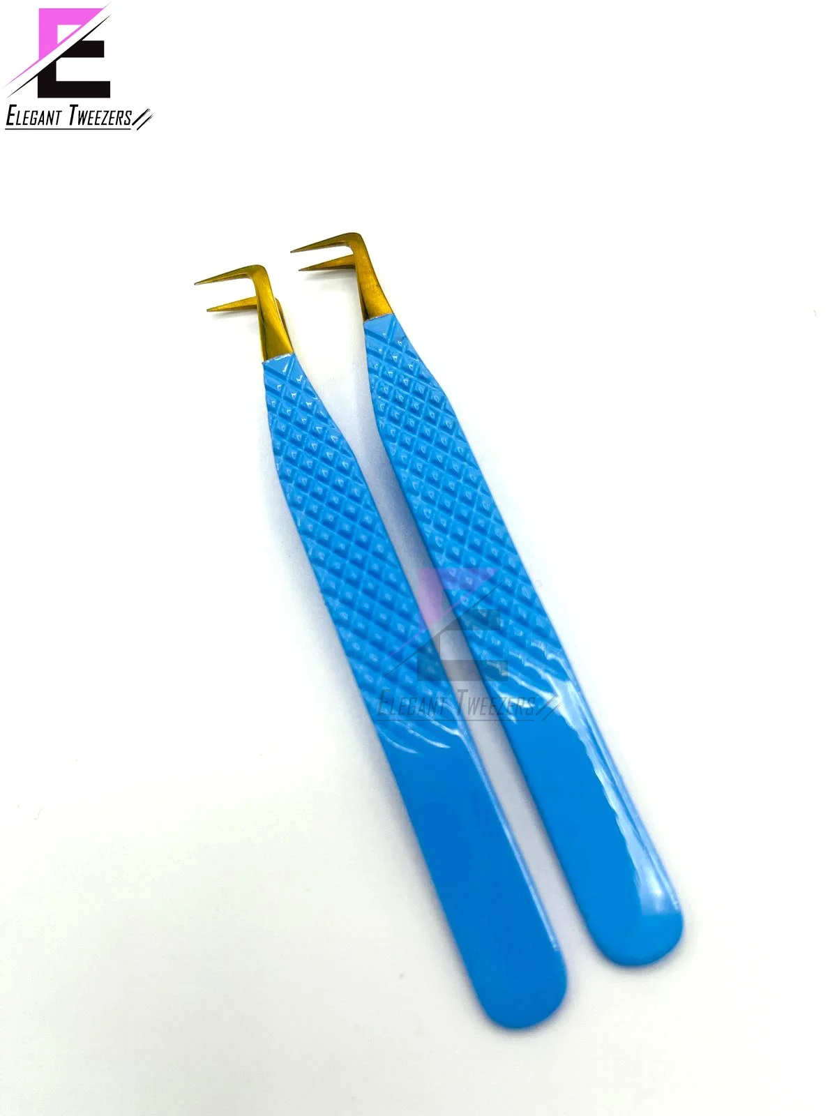 Mega Volume 90 Degree 10mm Banned Top Ranking Product Best Pick Up Lashes Stainless Steel Eyelash Tweezers Diamond Grip