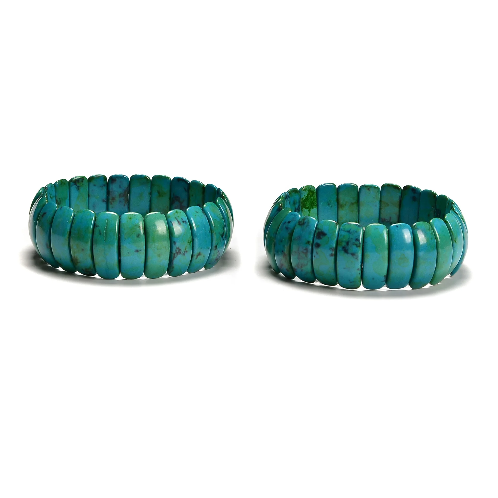 8x23mm Healing Azurite Jade Bangle Bracelet Double Drill Oval Shape Bangles Bracelets for Women Men