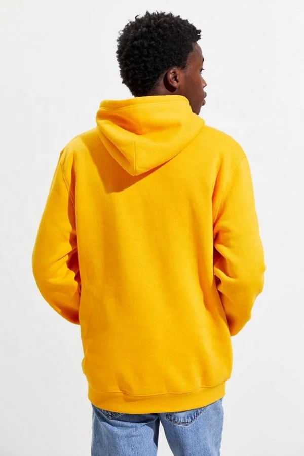 Yellow plus size blank heavyweight hoodies full zip up streetwear hoodie pullover Top Selling Fleece Hoodies