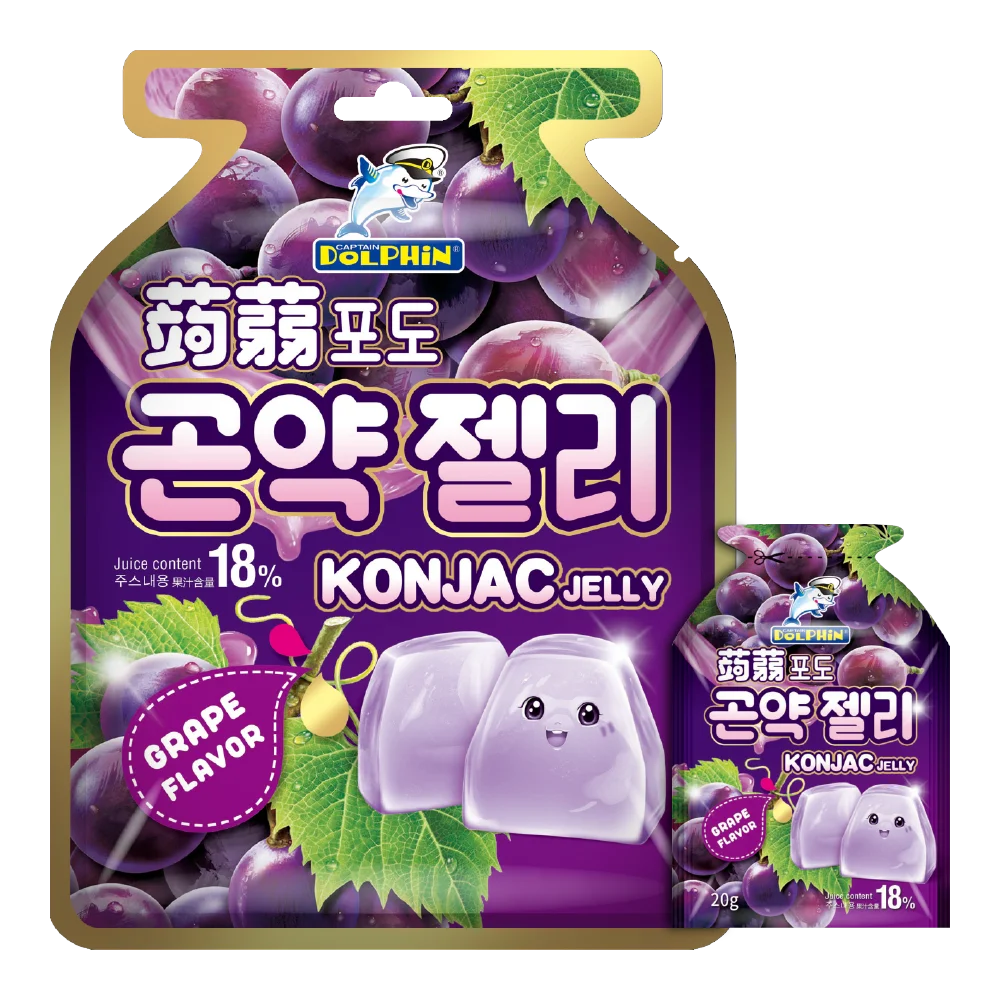 Grape Konjac Jelly 20g [Captain Dolphin]